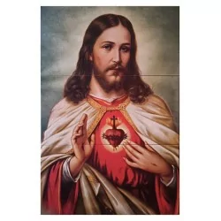Sagrado Corazón de Jesús Imagen 60x90 cm en azulejo Tiles 2000