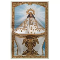 Virgen de Juquila Cuadro Imagen Mural en Azulejos