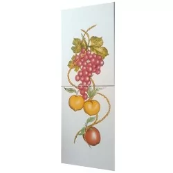 Mural 20x60 cm diseño uva en azulejo