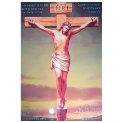 Cuadro Cristo Crucificado con frases 1.2x1.8 m azulejo