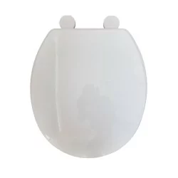 Asiento Sanitario WC Redondo Blanco Bisagras Ajustables Plásticos Beta