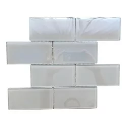 Malla Cenefa decorativa Cooper Blanco 30x30 cm Alcesa