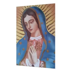 Virgen de Guadalupe Modelo Rayos Medio Busto Imagen en Azulejo
