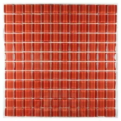 Mosaico de Vidrio Rojo para Decoración de Pared Marca Alcesa