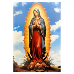 Virgen de Guadalupe Cuadro Imagen en Azulejo Mod. Nubes