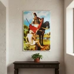 San Martin Caballero Imagen en azulejo