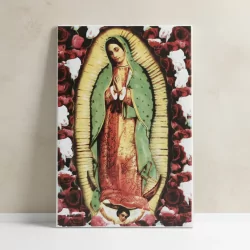 Virgen de Guadalupe Modelo Rosas Imagen en azulejo