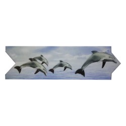 Cenefa de delfines tipo Flecha Vitrosa 8x25 cm Alcesa