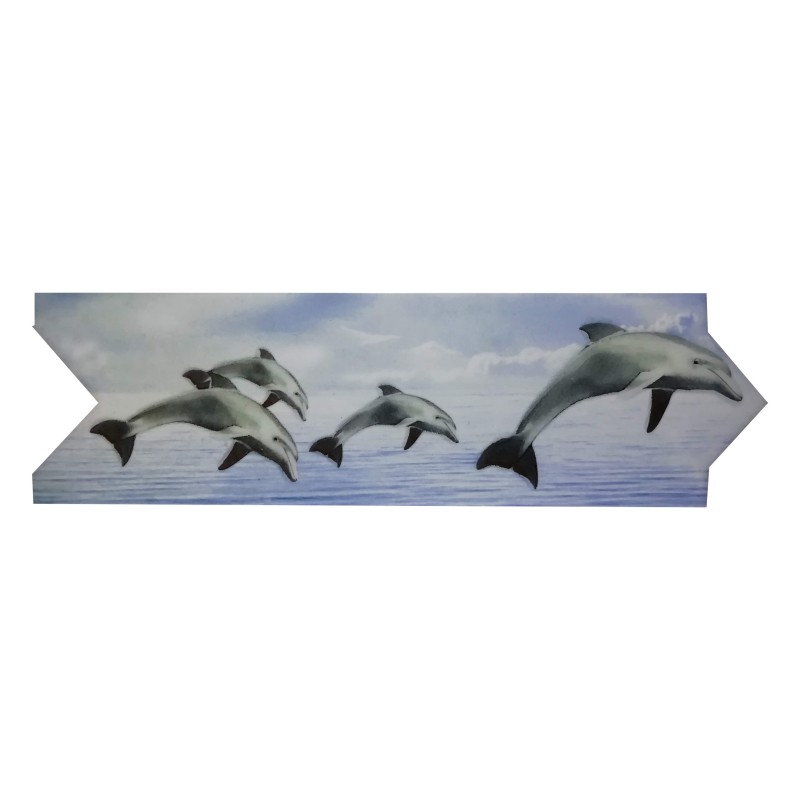 Barceo Cenefa para baño tipo Flecha Serie Vitrosa 8x25cm Alcesa