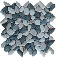 Malla decorativa para piso y pared Diseño Piedras Gris 27x27cm