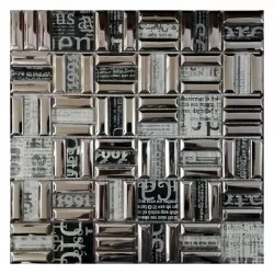 Malla decorativa Metal Cromo 2 formato 30x30 cm - Alcesa
