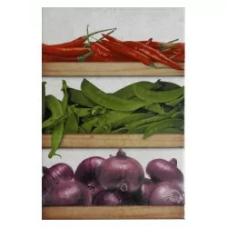 Inserto para cocina Verduras II Azulejo 20x30 cm Alcesa