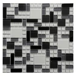 Malla de vidrio decorativa Rossetti Gris 30x30 cm Alcesa