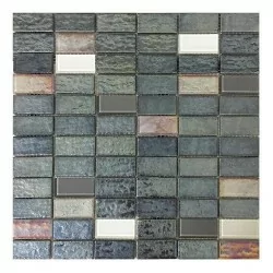 Malla decorativa para pared Maya gris 30x30 cm Alcesa