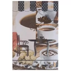 Azulejo Decorado Inserto Para Cocina Diseño Café 20x30 cm