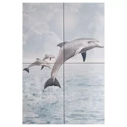 Imagen delfines mural en azulejo 40x60 cm - Cocemex