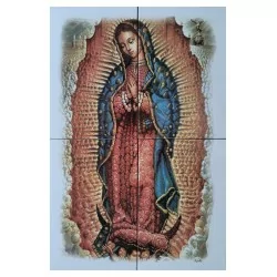 Virgen de Guadalupe Mural 40x60 cm en azulejos Mod Rostros - Sigalta