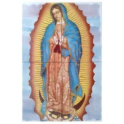Virgen de Guadalupe Imagen en azulejos
