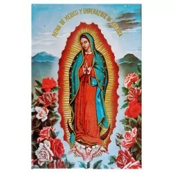 Virgen de Guadalupe Modelo Rosas Imagen en azulejo