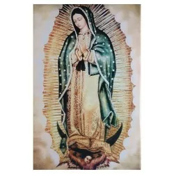 Nuestra Señora de Guadalupe Imagen en Azulejo Nubes Amarillas